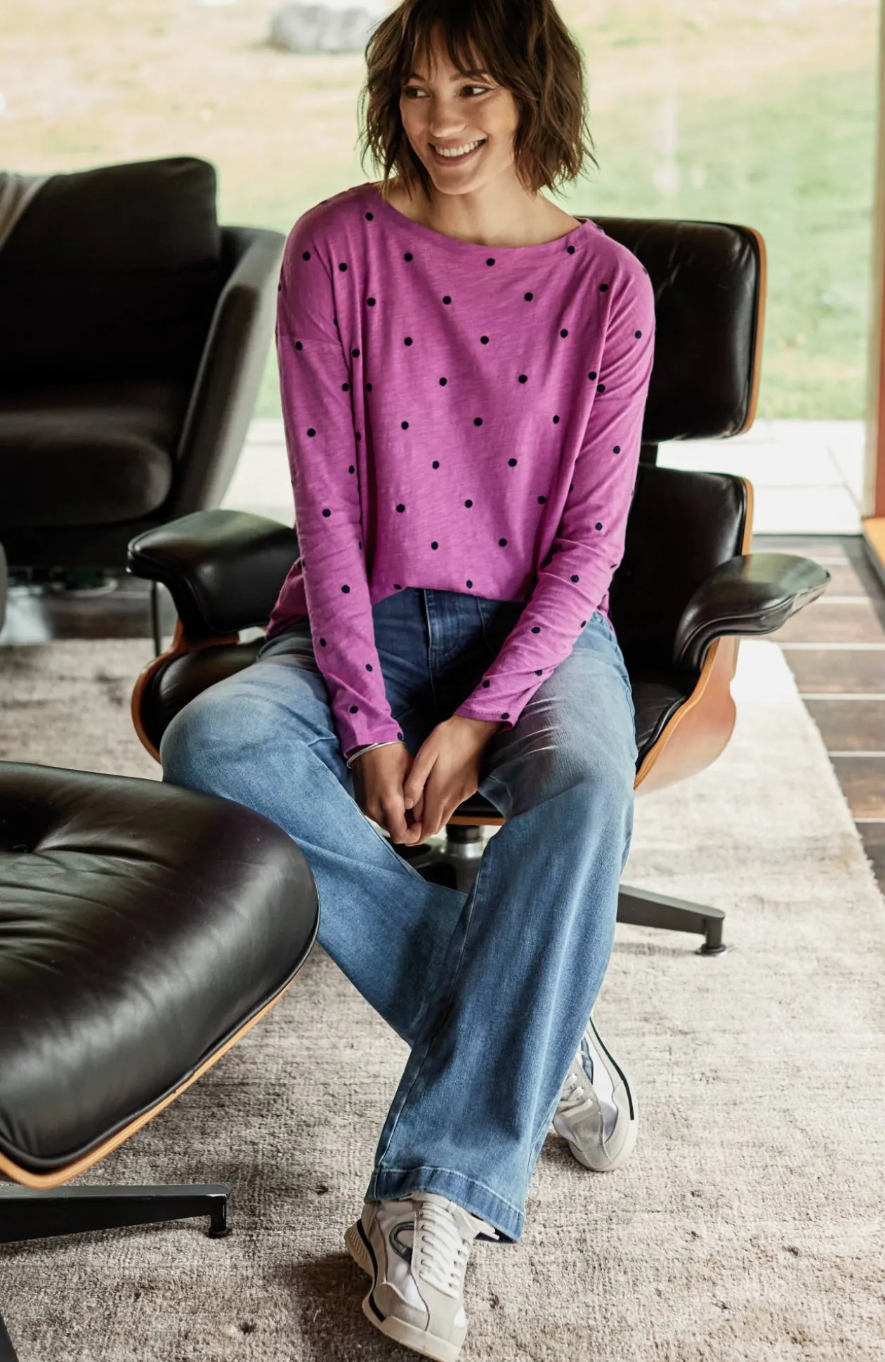 Relaxed Boat-Neck Tee