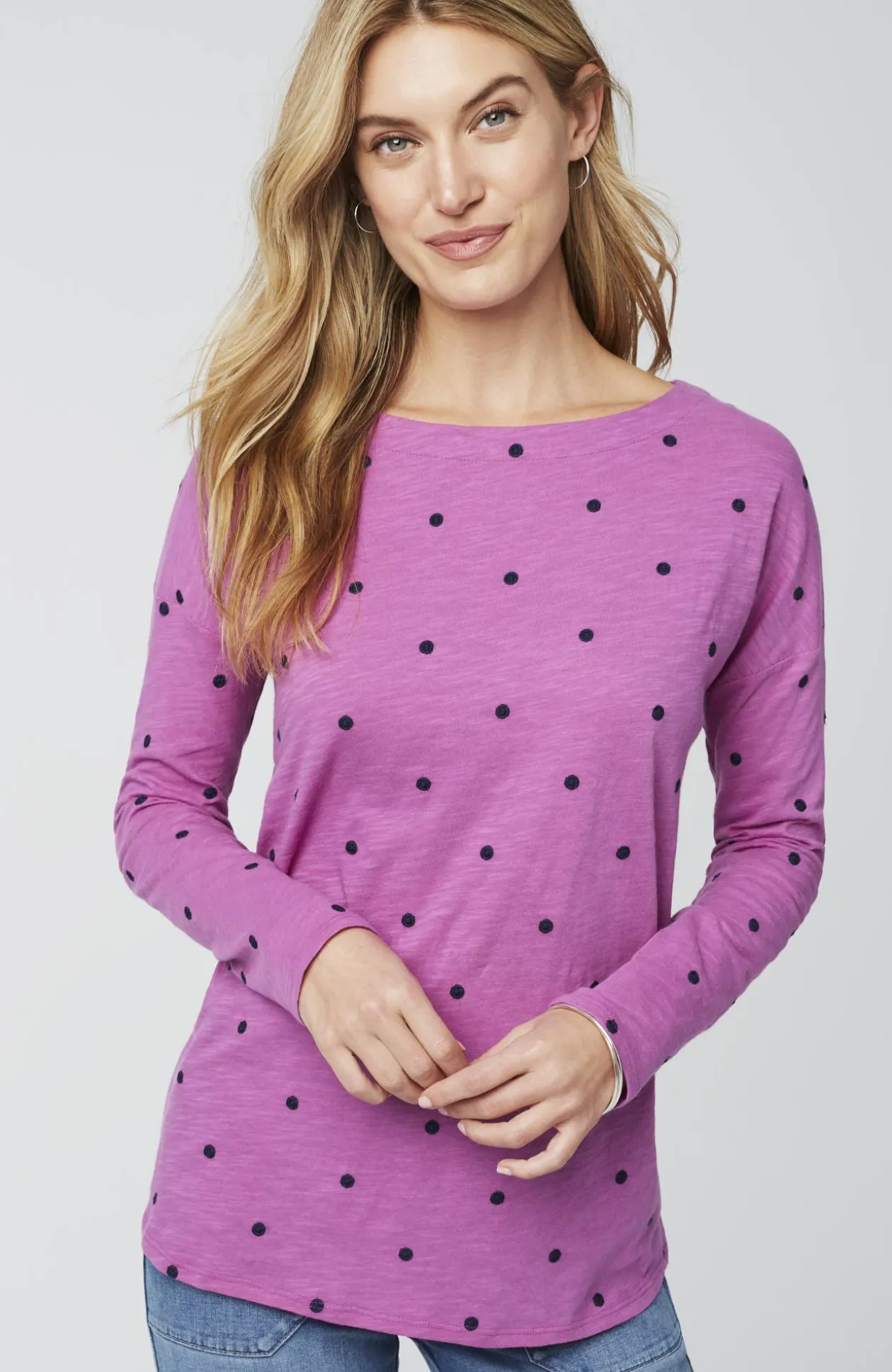 Relaxed Boat-Neck Tee
