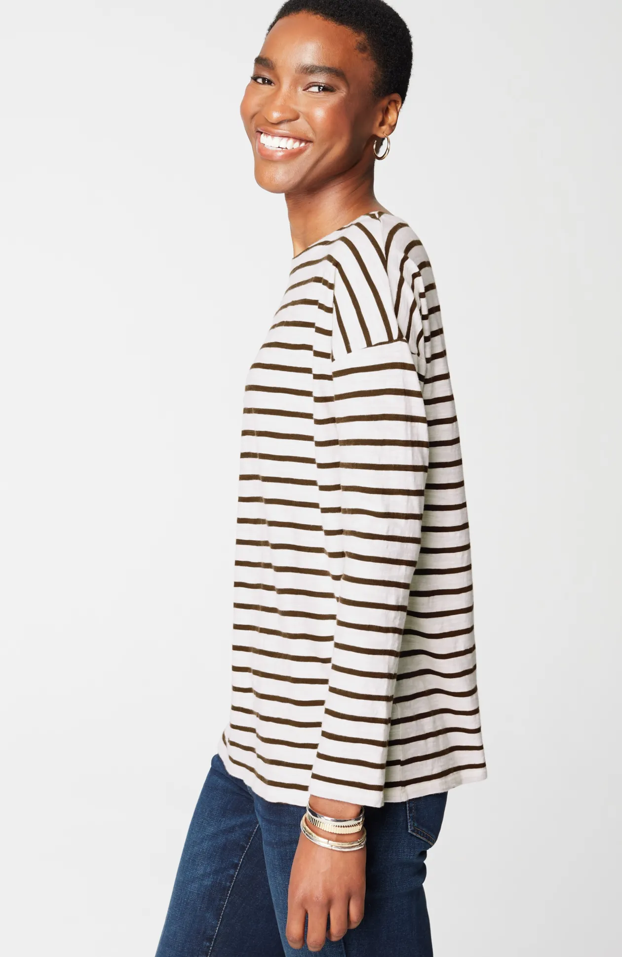 Relaxed Boat-Neck Tee