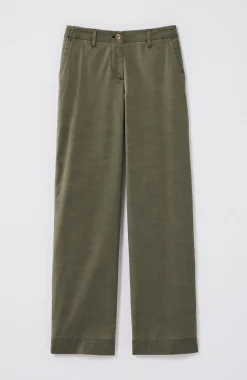 Relaxed Chino Wide-Leg Pants