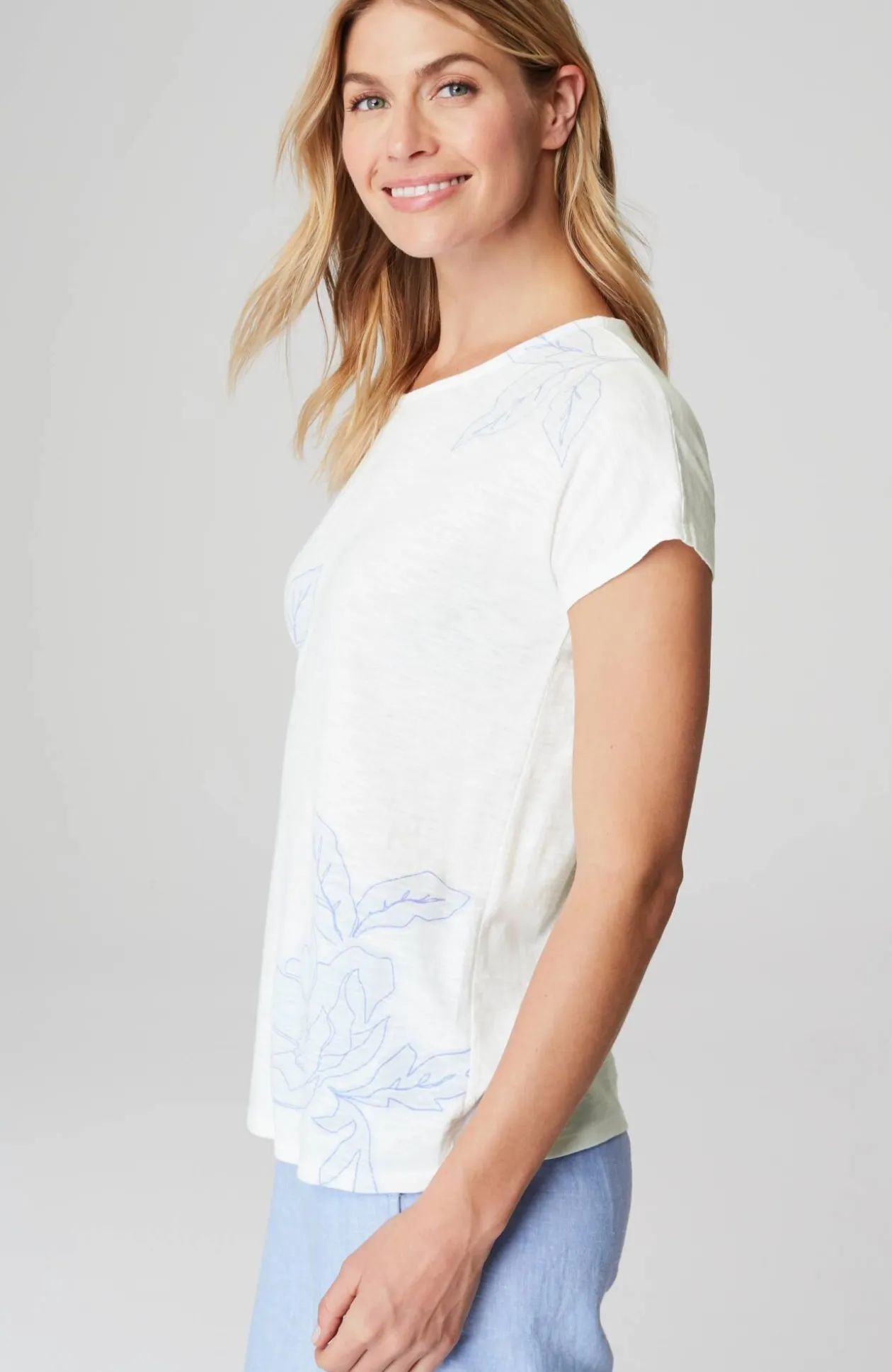 Relaxed Dolman-Sleeve Tee