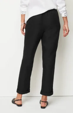 Relaxed Linen Straight-Leg Pants