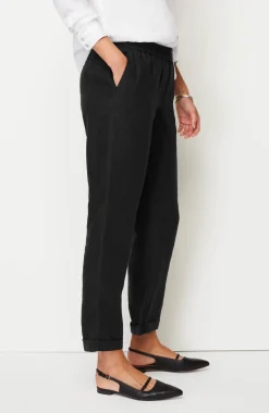 Relaxed Linen Straight-Leg Pants