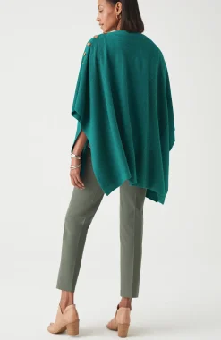 Rib-Knit Two-Way Poncho
