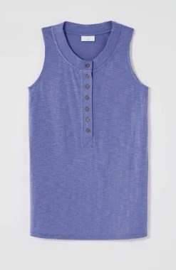 Rib-Trim Henley Tank