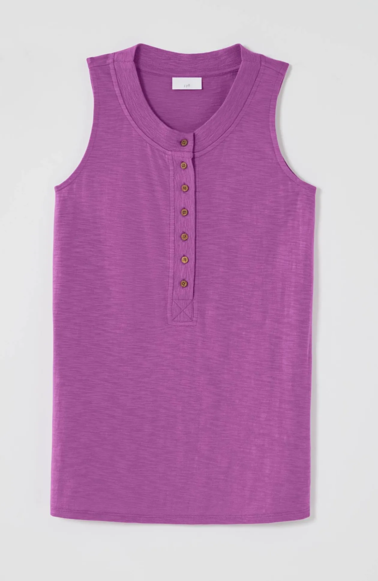 Rib-Trim Henley Tank