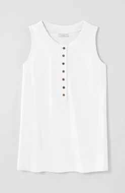 Rib-Trim Henley Tank