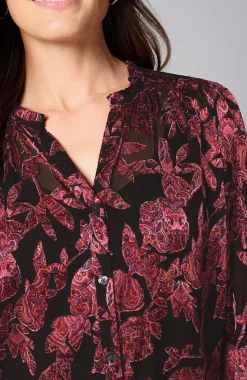 Ruffled Burnout Top