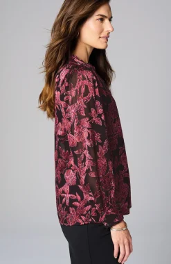 Ruffled Burnout Top