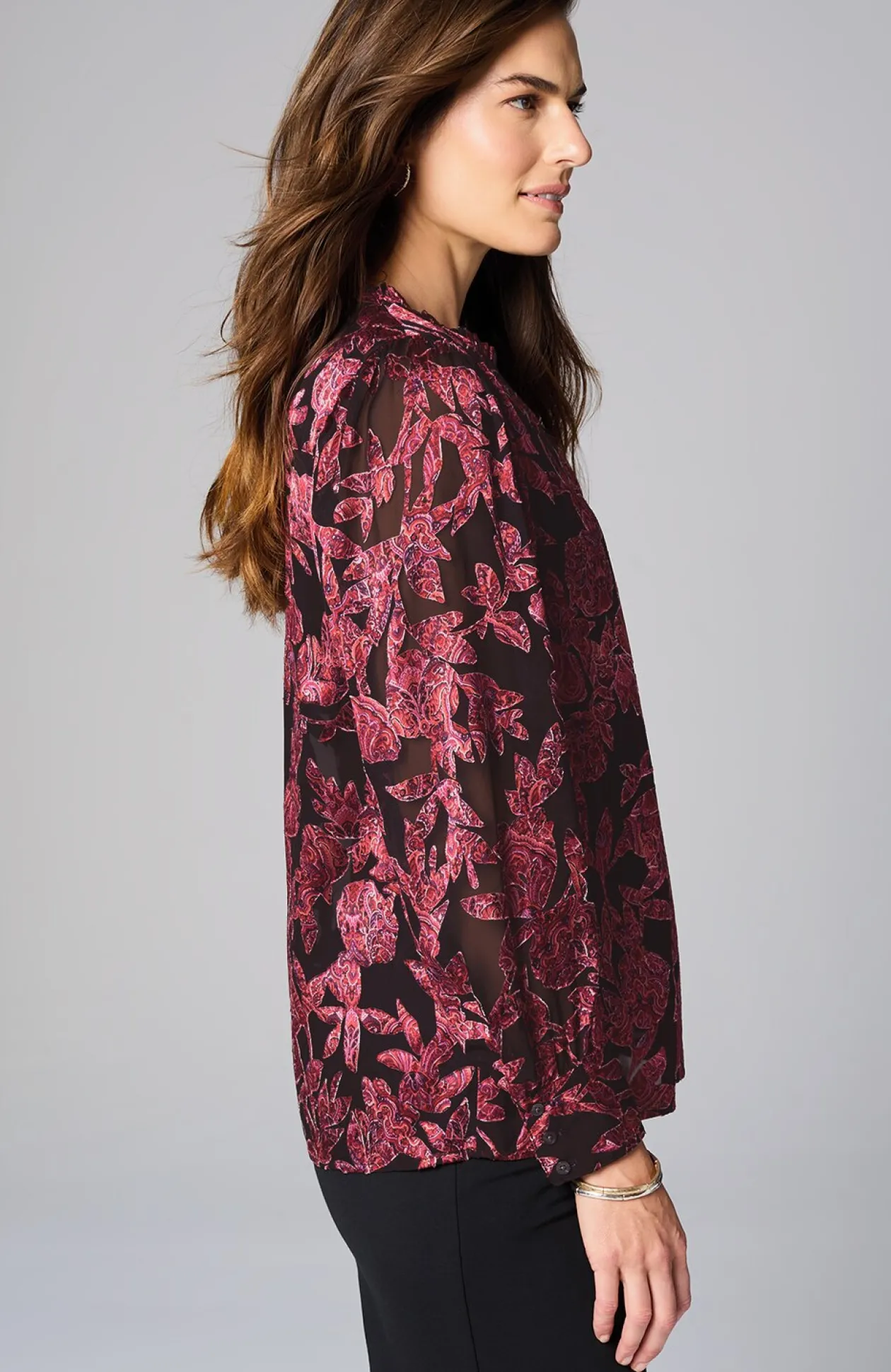 Ruffled Burnout Top