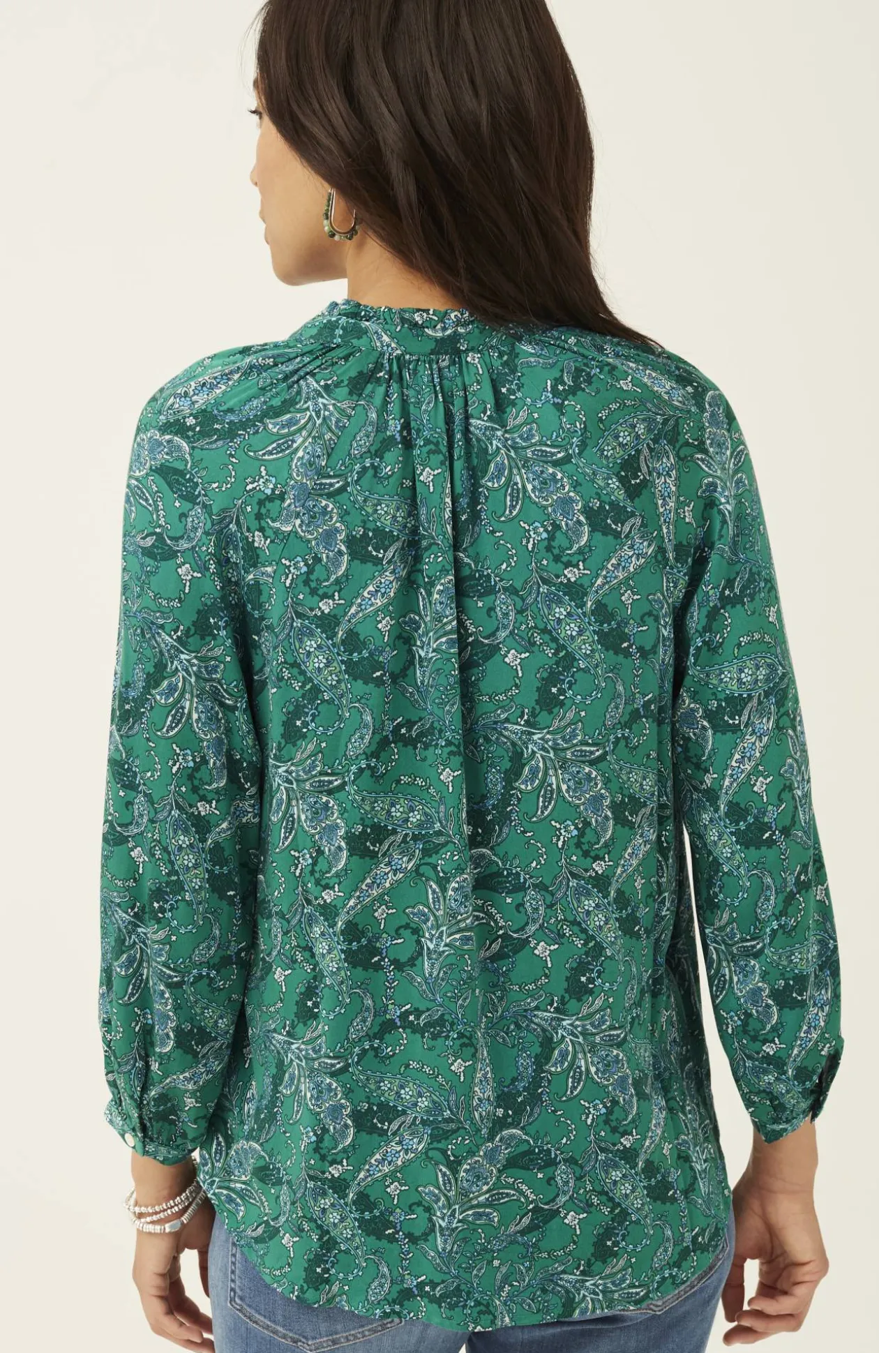 Ruffled Satin Top