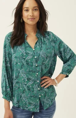 Ruffled Satin Top