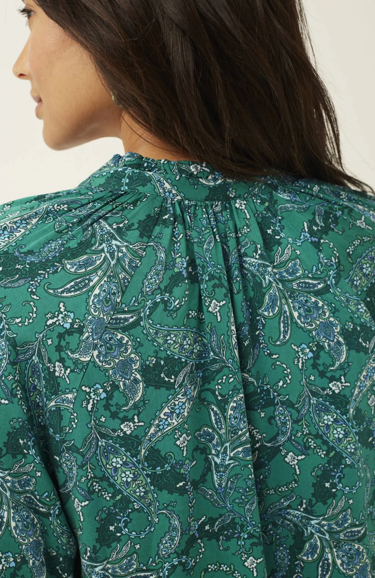 Ruffled Satin Top