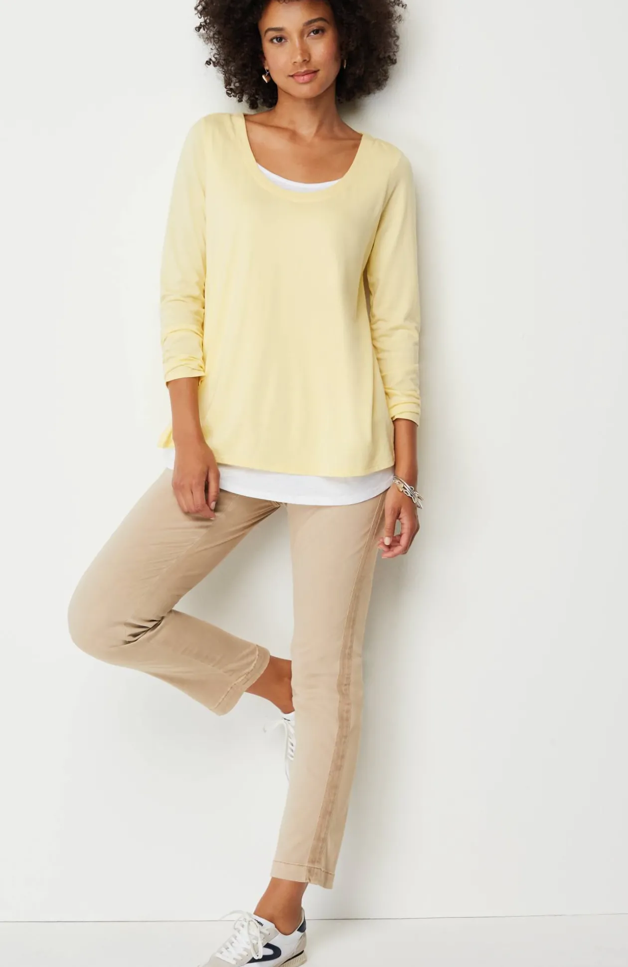Sateen Slim-Leg Pants