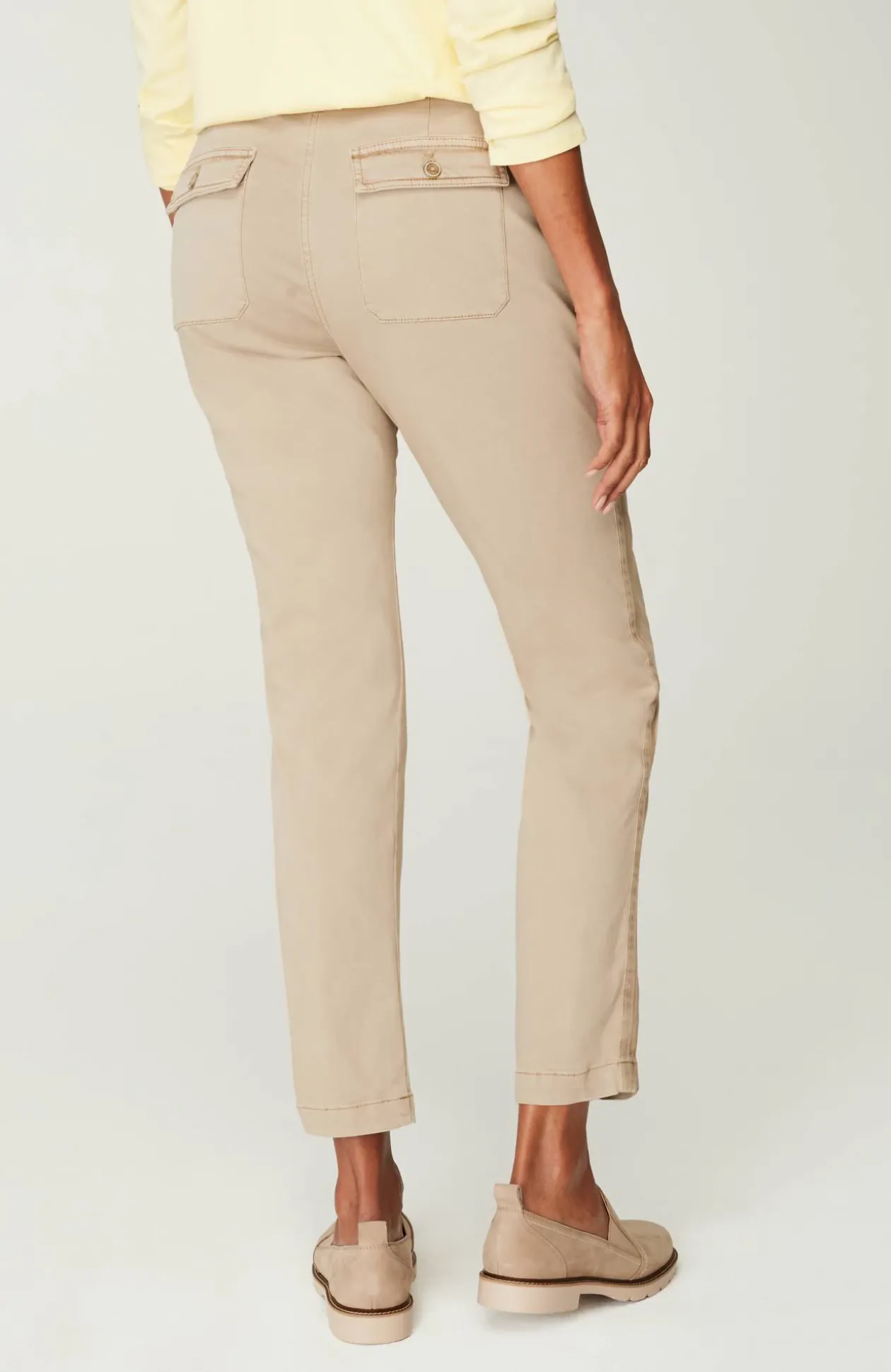 Sateen Slim-Leg Pants