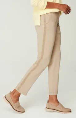 Sateen Slim-Leg Pants
