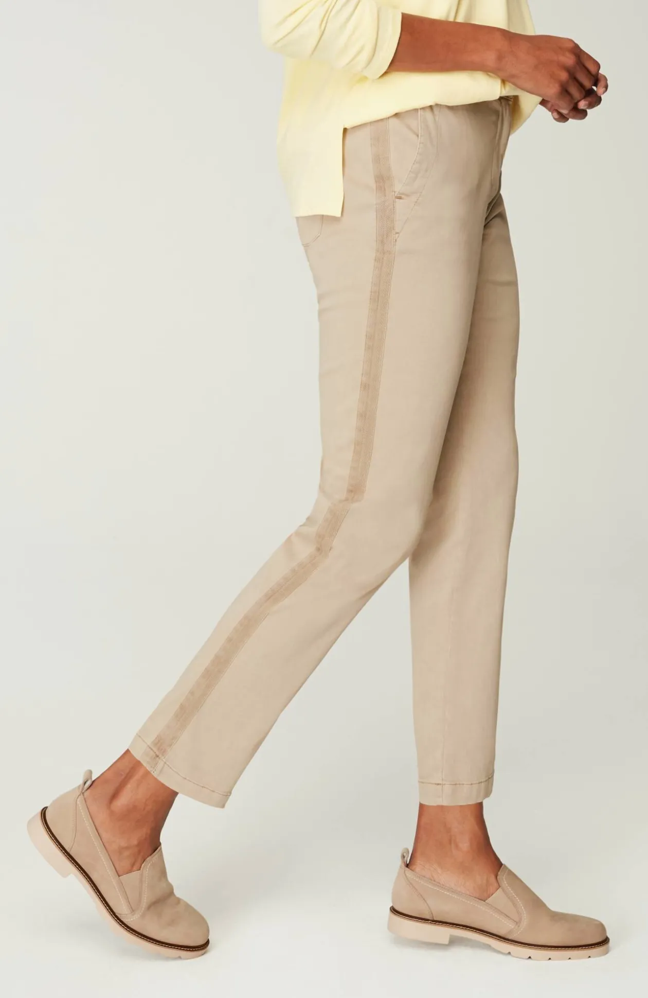 Sateen Slim-Leg Pants