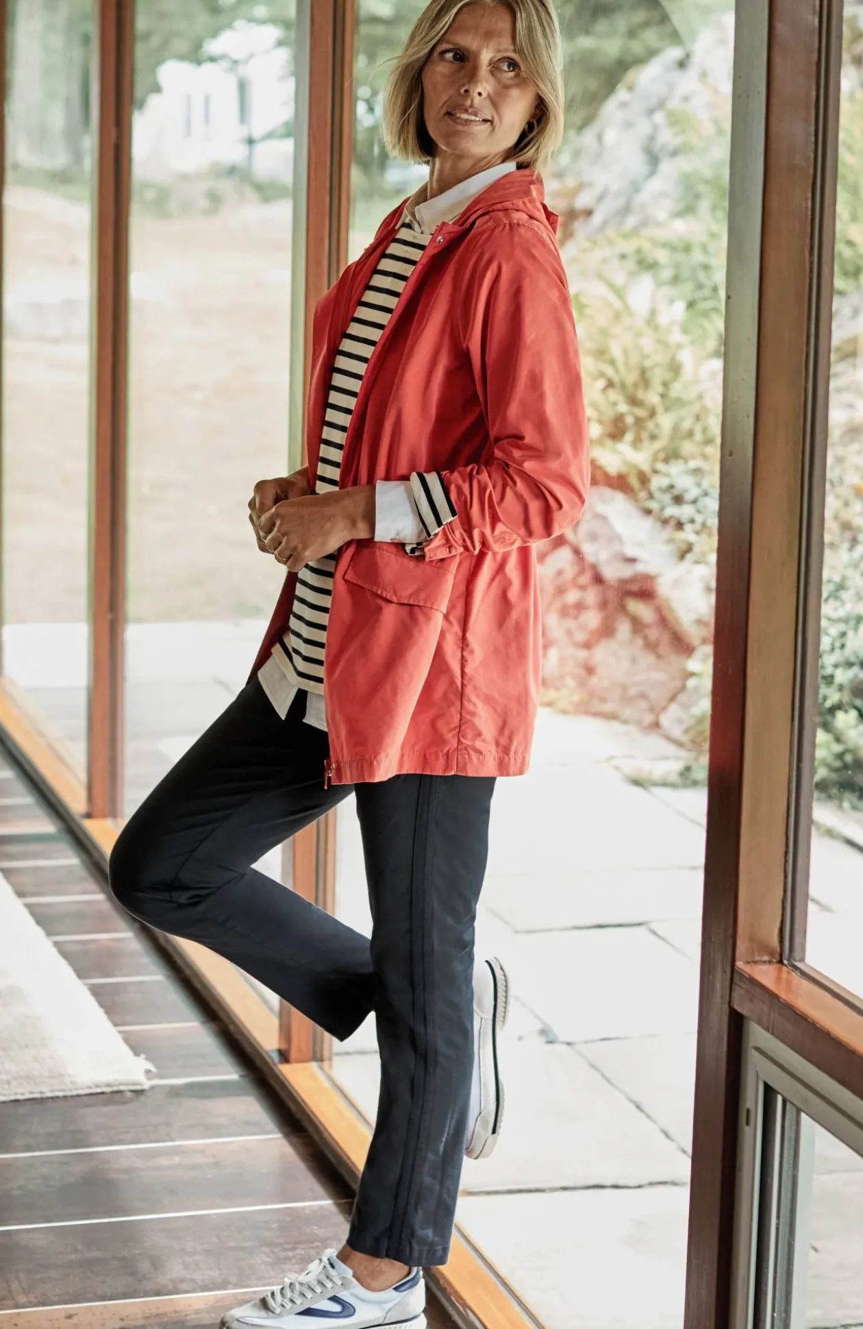 Sateen Slim-Leg Pants