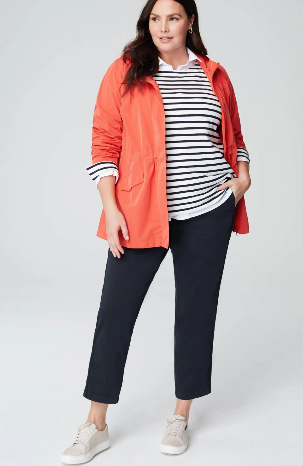 Sateen Slim-Leg Pants