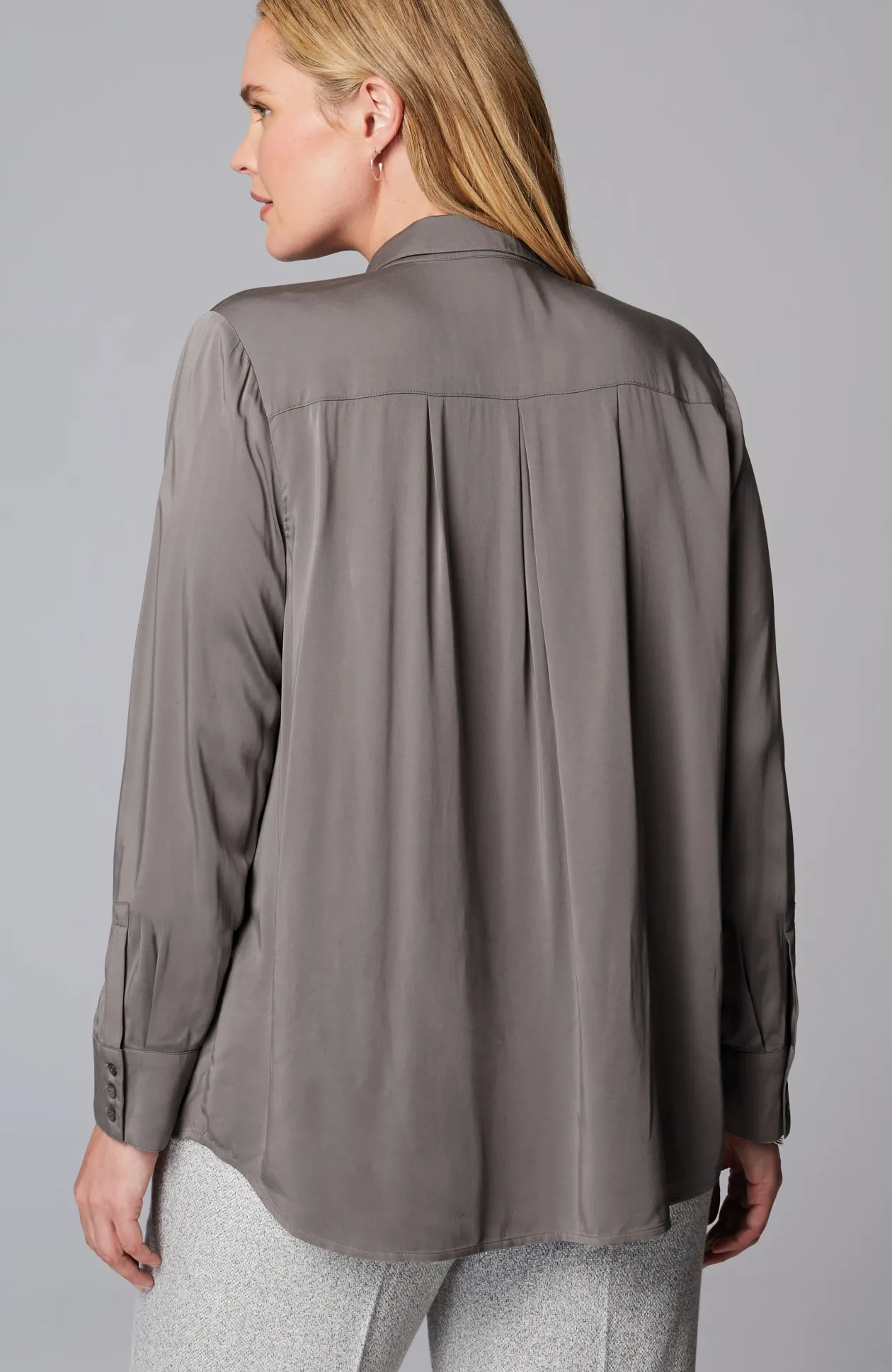 Satin A-Line Shirt