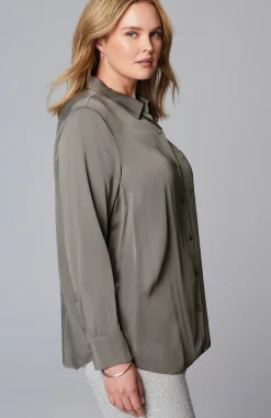 Satin A-Line Shirt