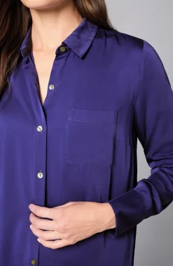 Satin A-Line Shirt