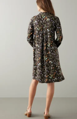 Satin A-Line Shirtdress