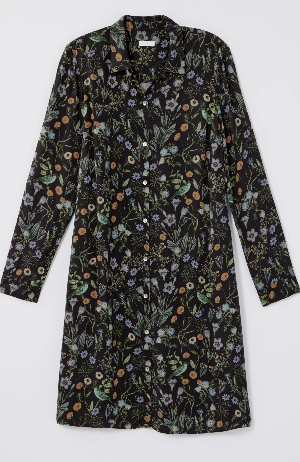 Satin A-Line Shirtdress