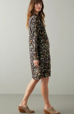Satin A-Line Shirtdress