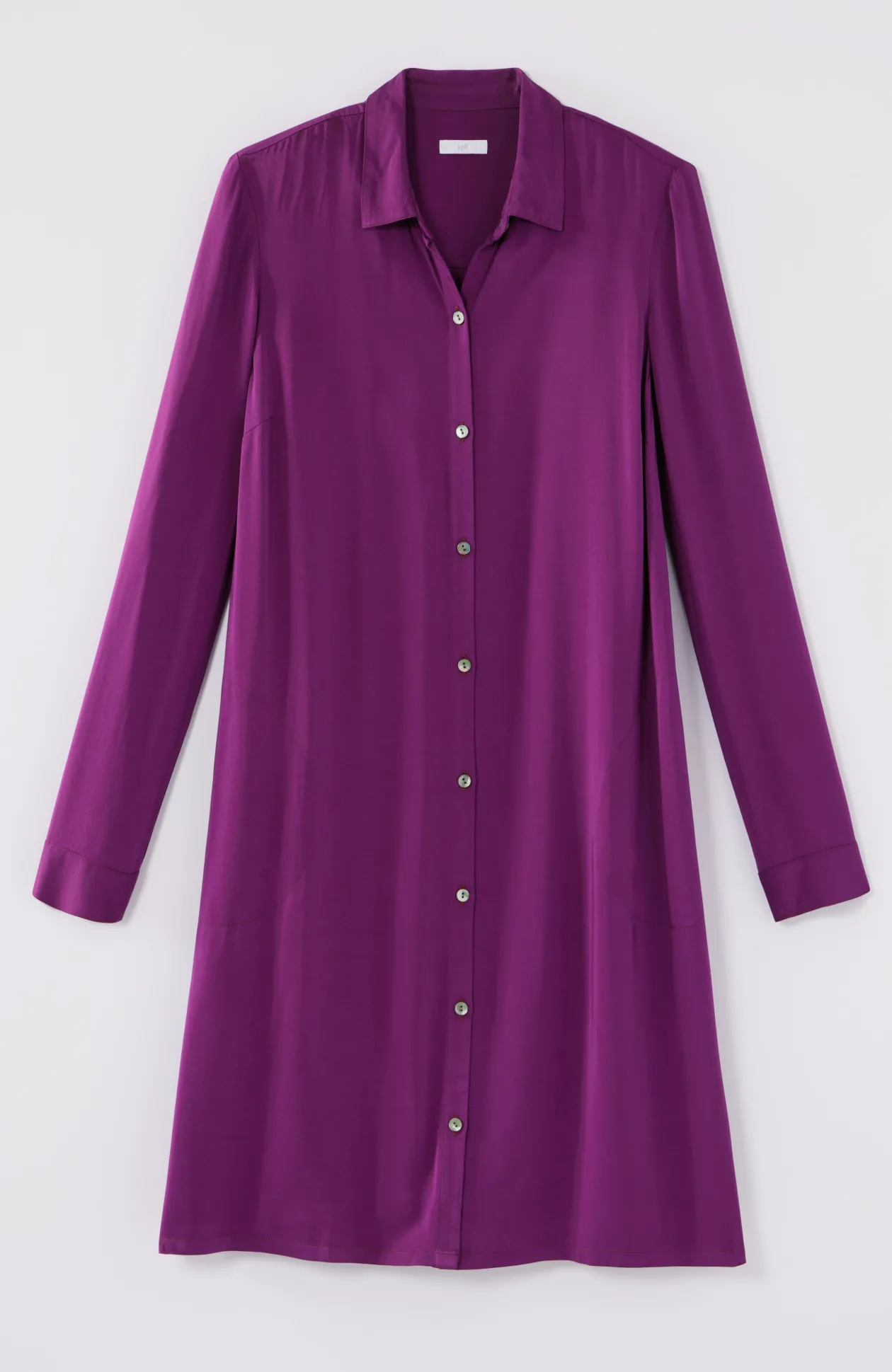 Satin A-Line Shirtdress