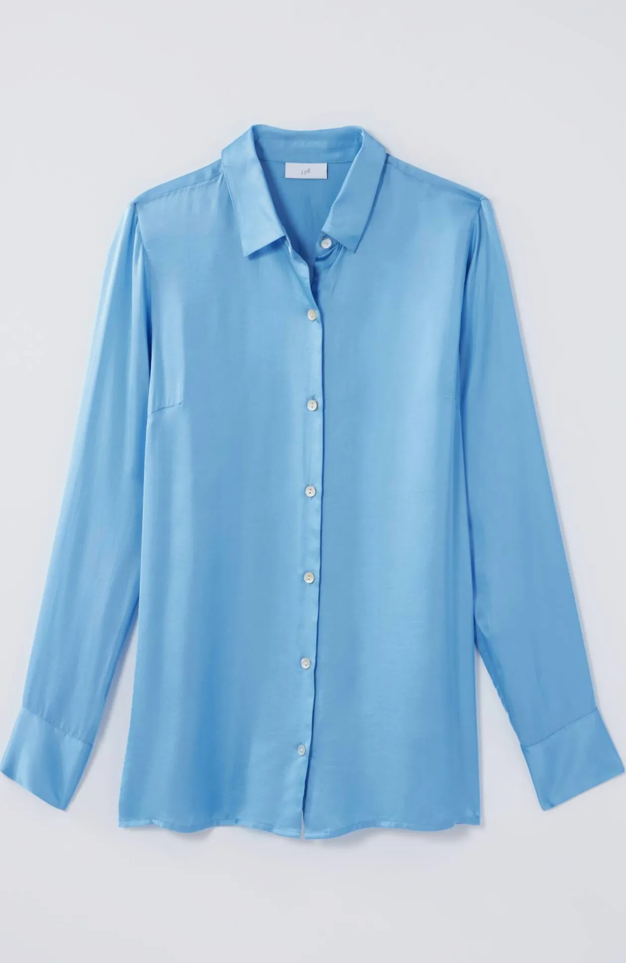 Satin Button-Front Shirt