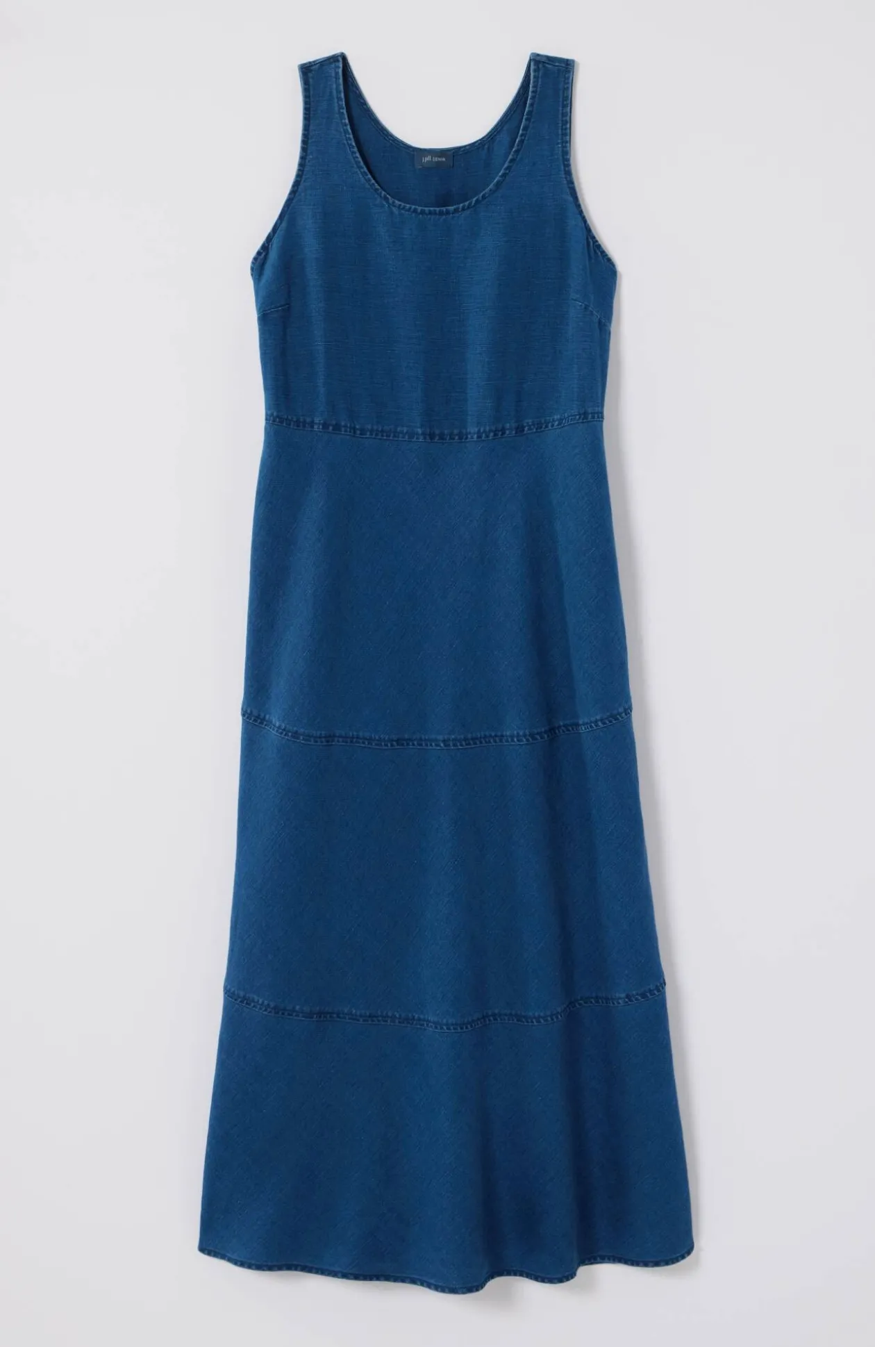 Seamed Indigo Midi Dress