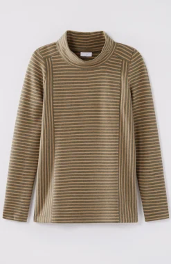 Seamed Mock-Neck Top