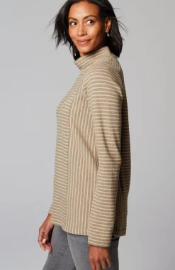 Seamed Mock-Neck Top
