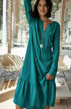 Seamed-Waist A-Line Dress