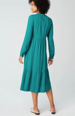 Seamed-Waist A-Line Dress