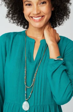 Seamed-Waist A-Line Dress