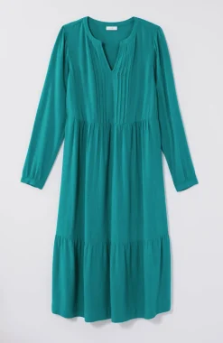 Seamed-Waist A-Line Dress