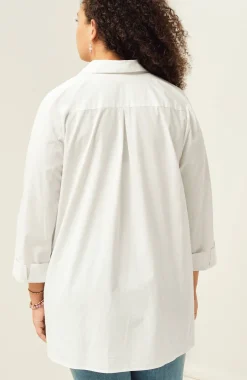 Side-Button Stepped-Hem Tunic