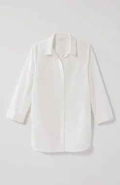 Side-Button Stepped-Hem Tunic