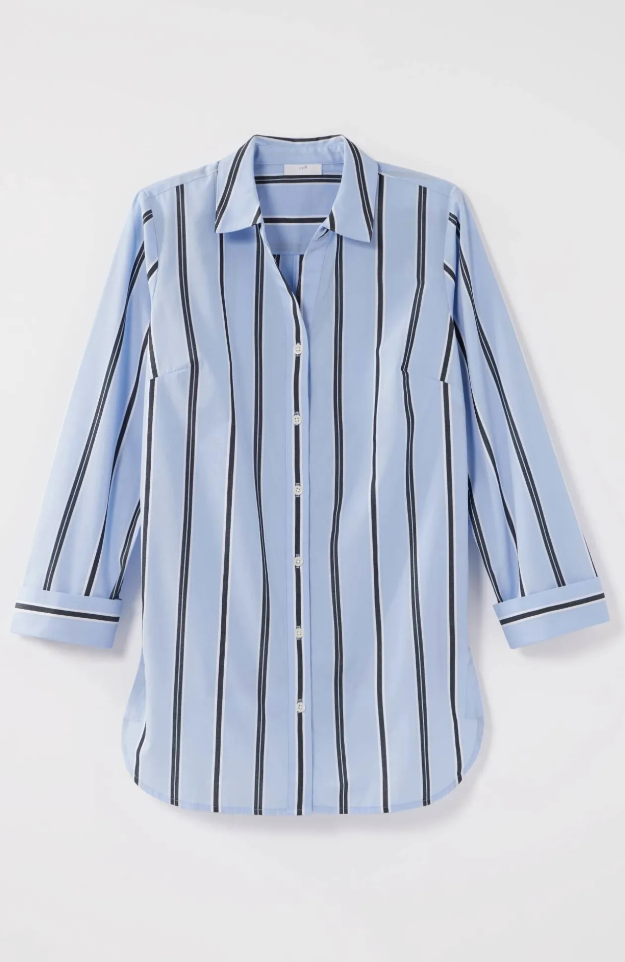 Side-Button Stepped-Hem Tunic