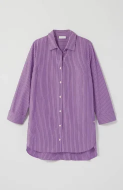 Side-Button Stepped-Hem Tunic