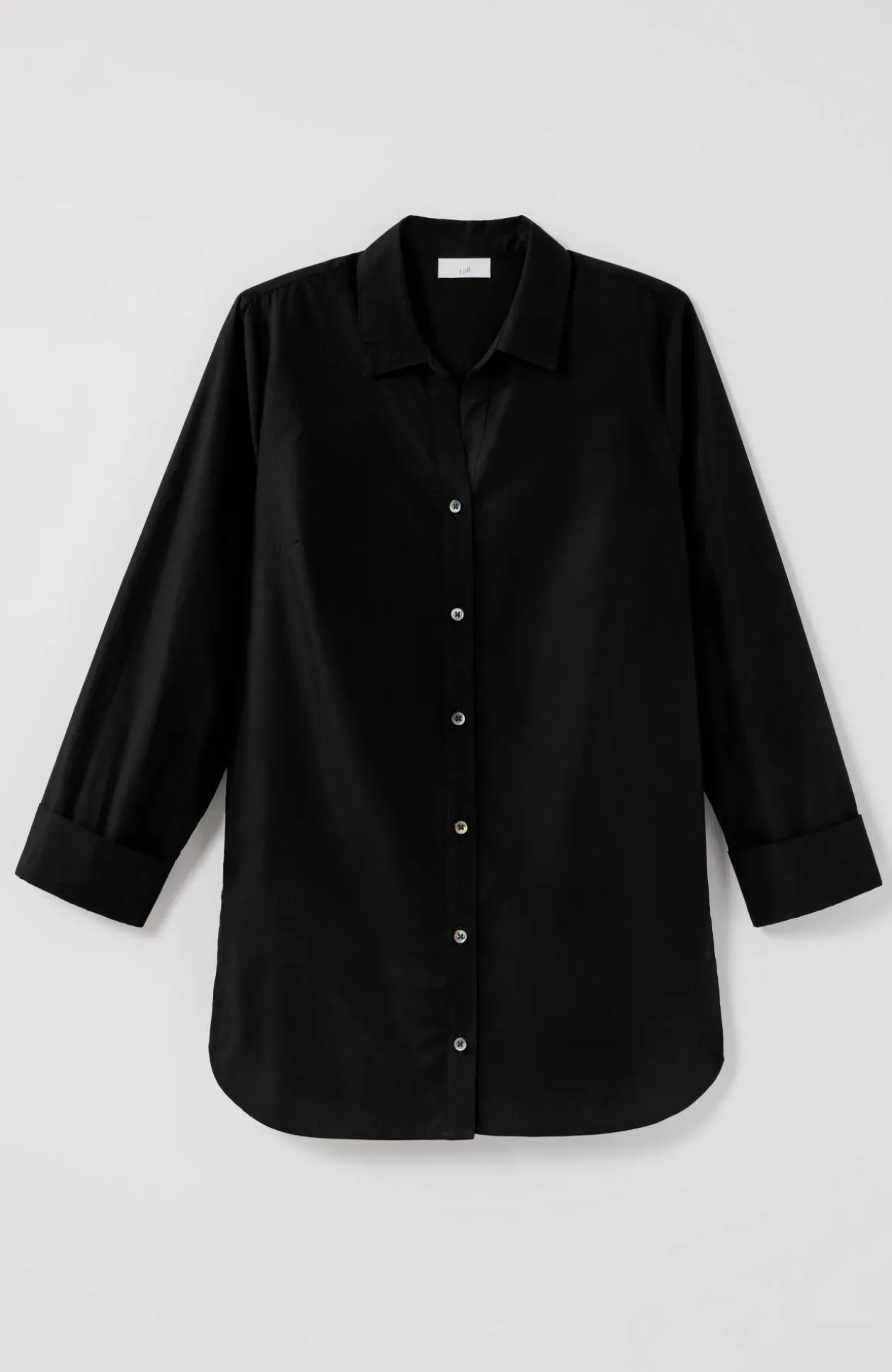 Side-Button Stepped-Hem Tunic
