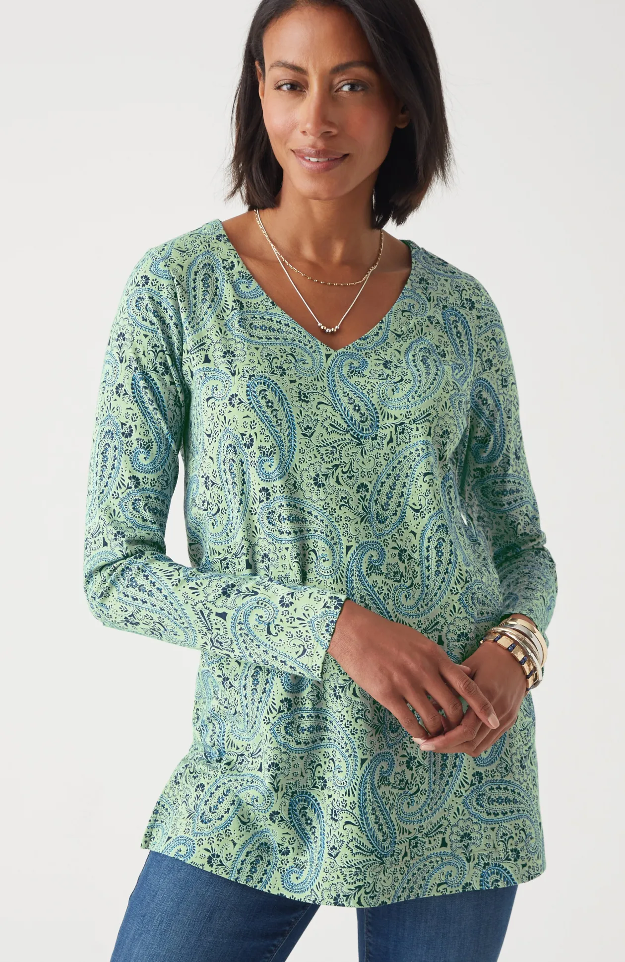 Simply Supima® Side-Slit Tunic