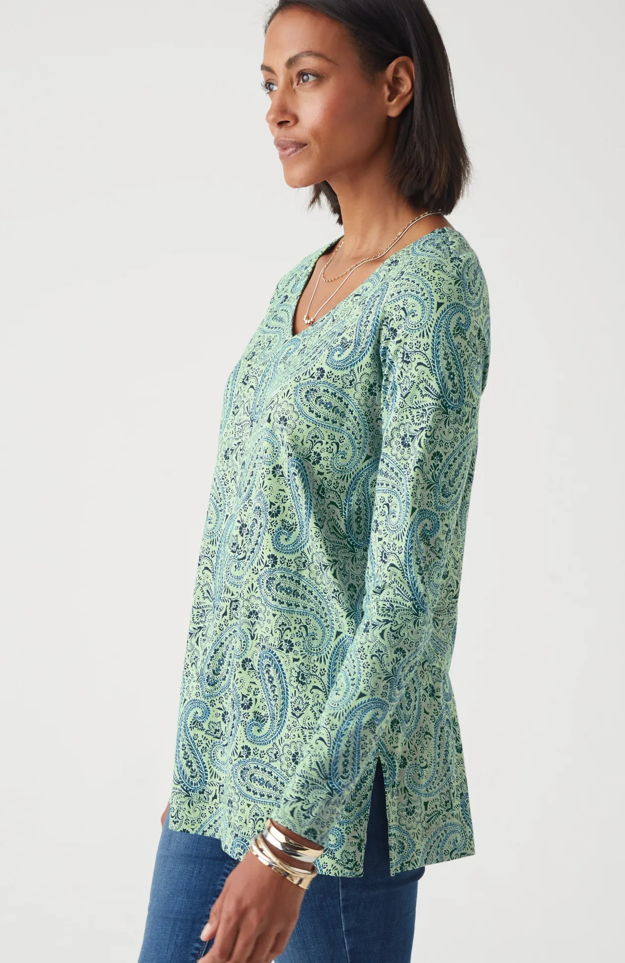 Simply Supima® Side-Slit Tunic