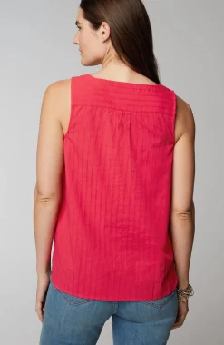 Single-Button Sleeveless Popover