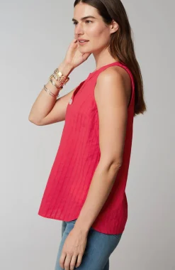 Single-Button Sleeveless Popover