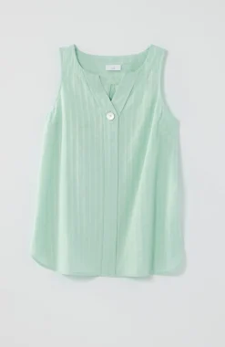 Single-Button Sleeveless Popover