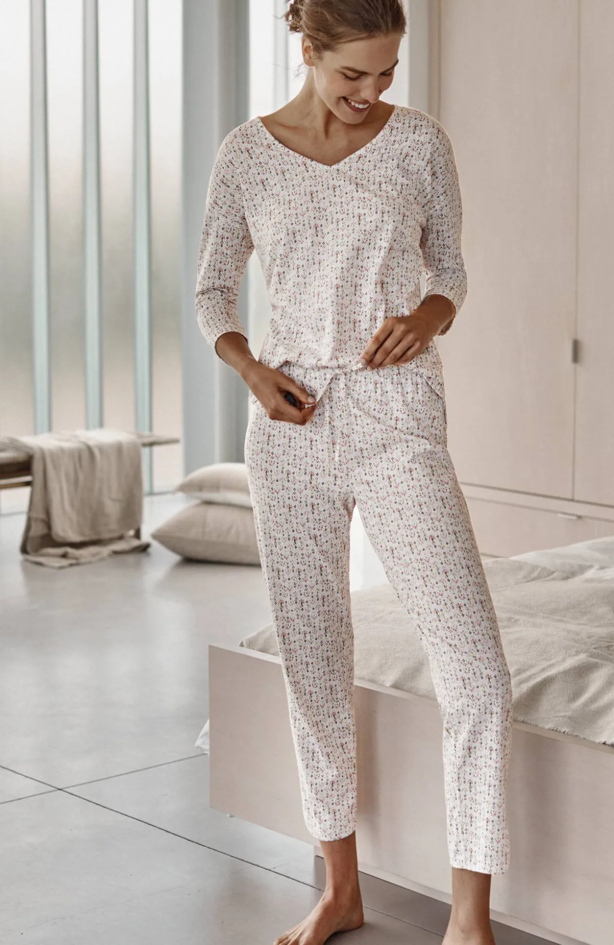 Sleep Ultrasoft Curved-Hem Slim-Leg Pants