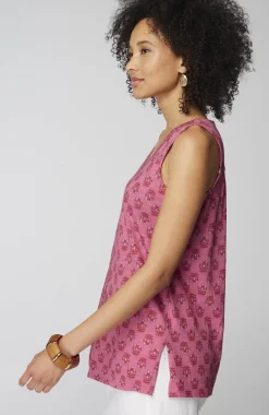 Sleeveless Border-Printed Tunic